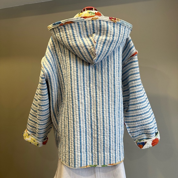 Handmade Colorful Quilted Women's Jacket - Picture 5 of 11